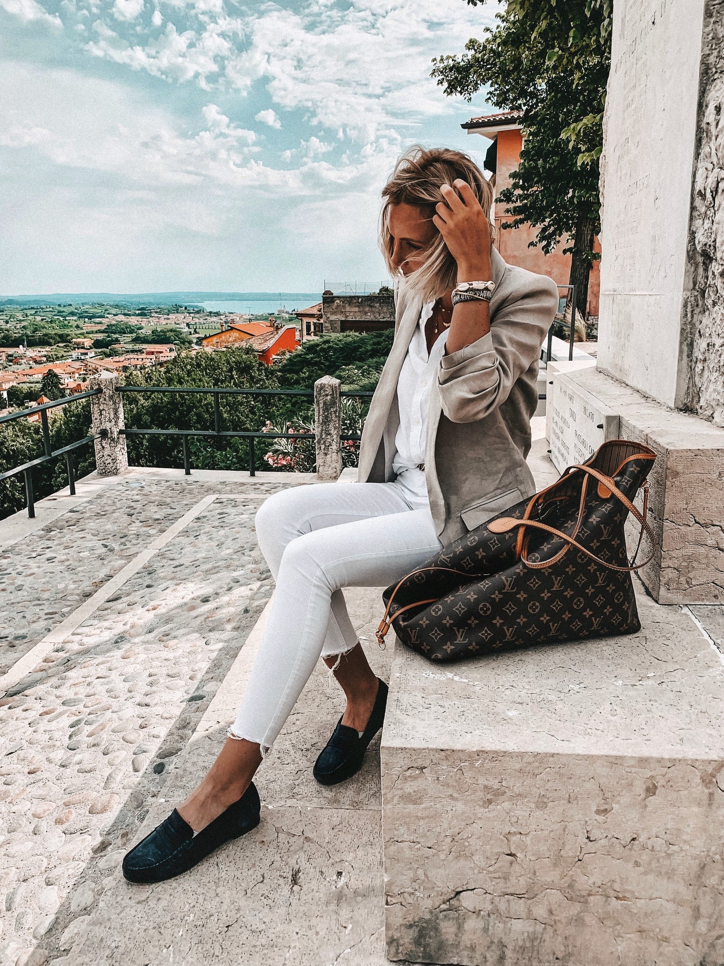 Hugs & Co. Women's Penny Loafers Leather Sole, Navy Blue Suede