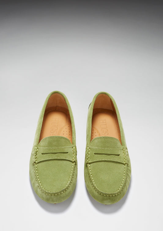 Hugs & Co. Penny Driving Loafers, Olive Green