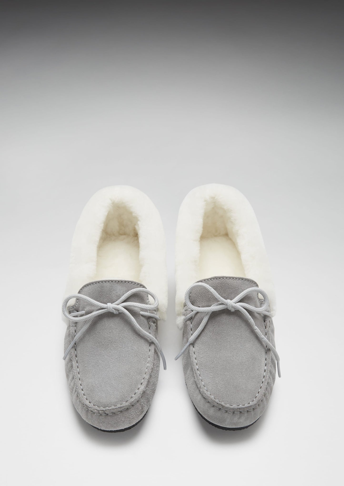 Hugs &  Co.  Women's Slippers, Sheepskin, Dove Grey Suede