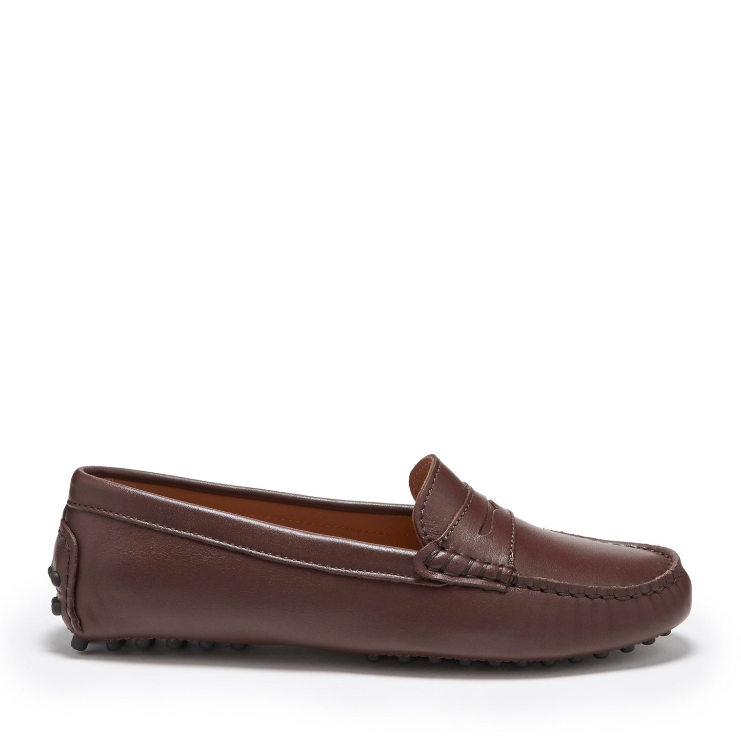 Hugs &  Co.  Women's Penny Driving Loafers, Brown Leather
