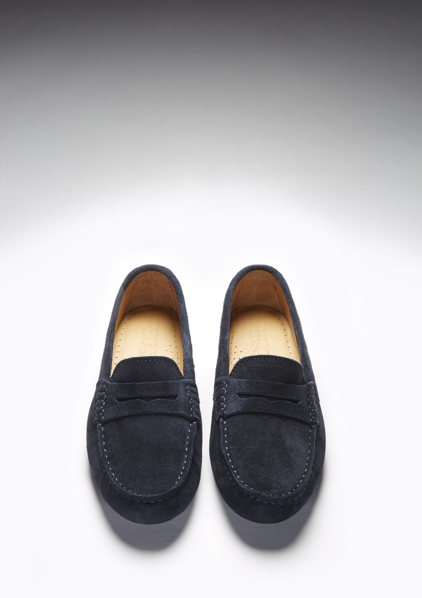Hugs &  Co.  Penny Driving Loafers, Navy Blue Suede