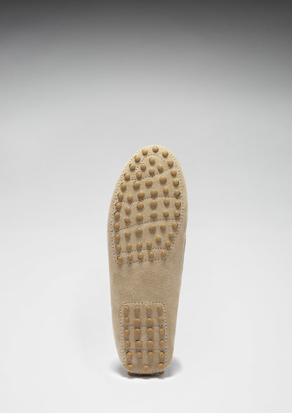 Hugs &  Co.  Women's Tasselled Driving Loafers, Taupe Suede