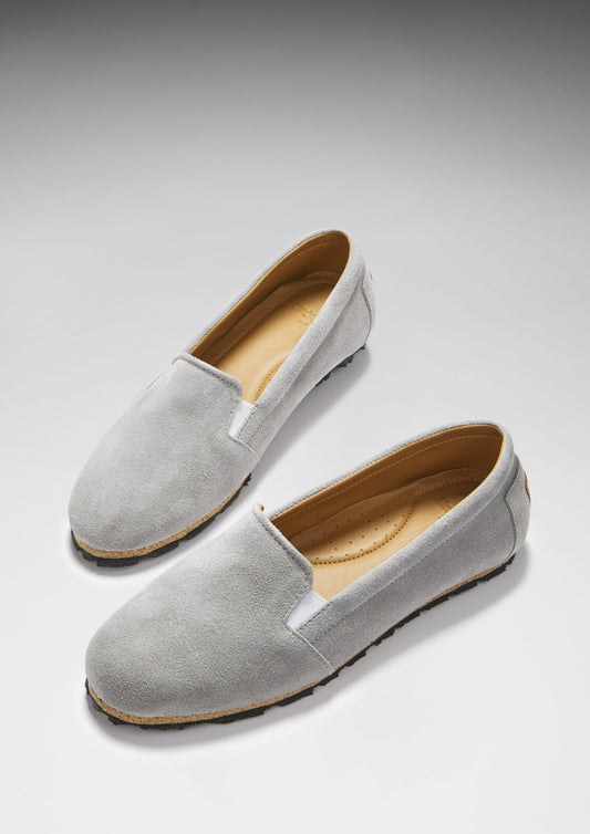 Hugs &  Co.  Women's Continental Espadrilles, Dove Grey Suede