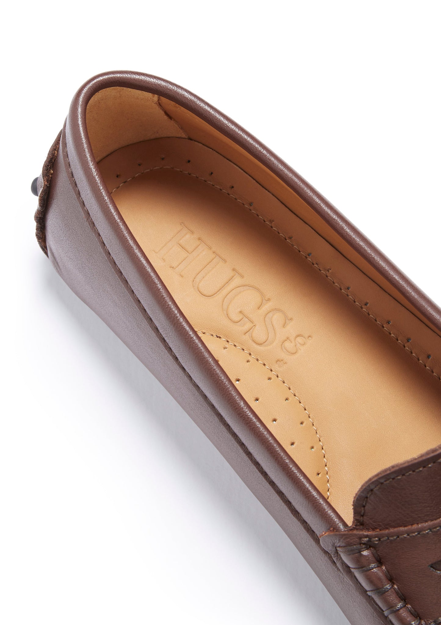 Hugs &  Co.  Women's Penny Driving Loafers, Brown Leather
