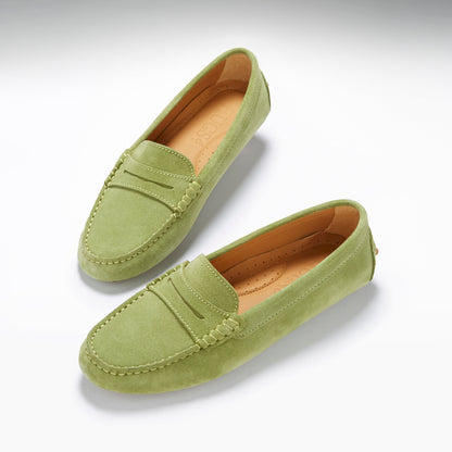 Hugs & Co.  Penny Driving Loafers, Olive Green