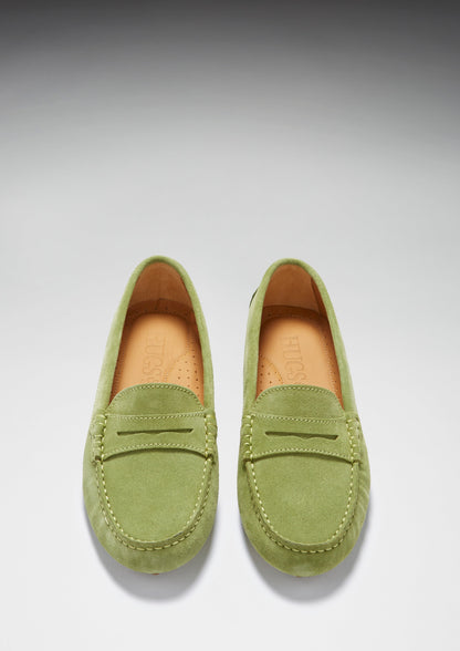 Hugs & Co.  Penny Driving Loafers, Olive Green