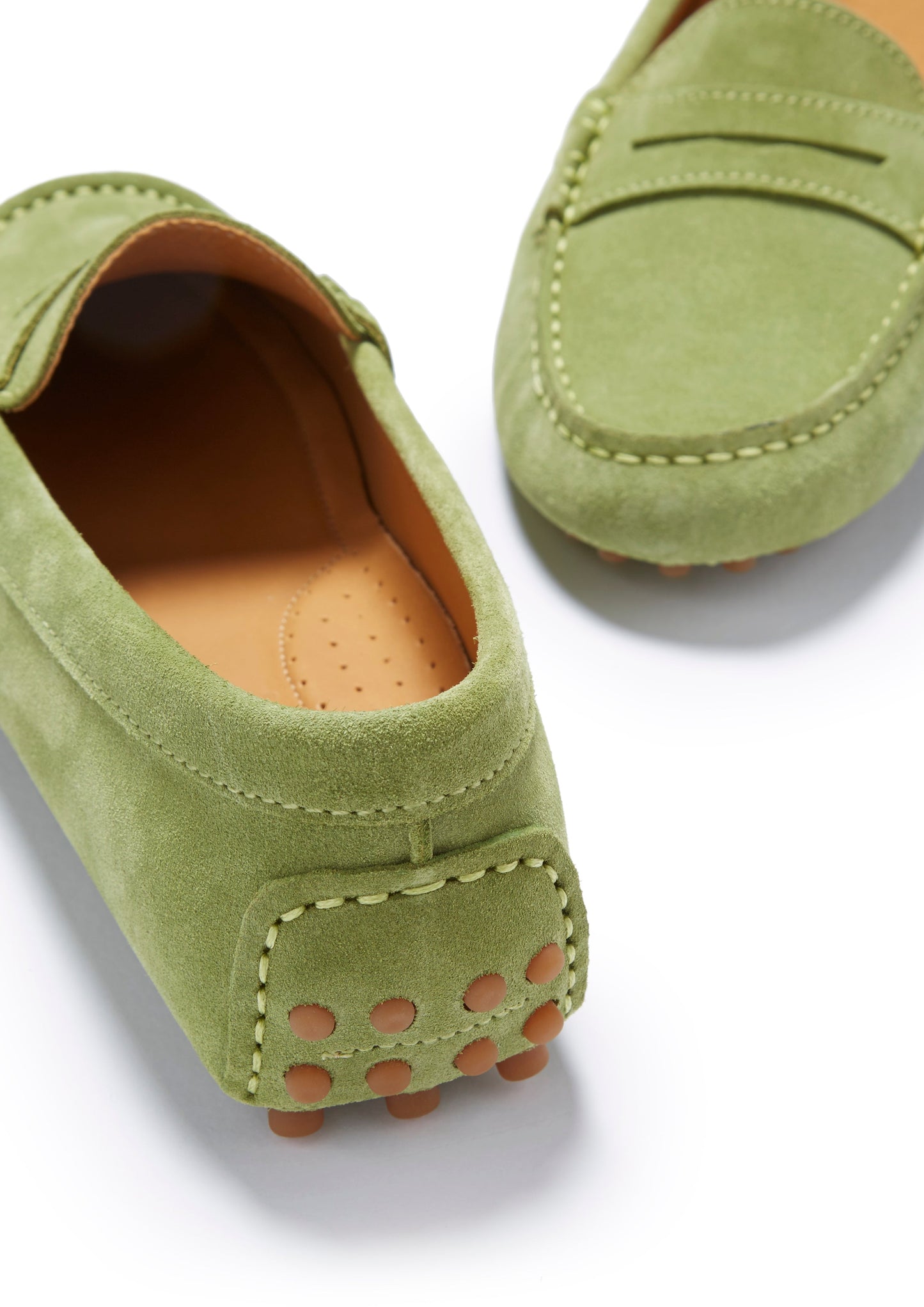 Hugs & Co.  Penny Driving Loafers, Olive Green