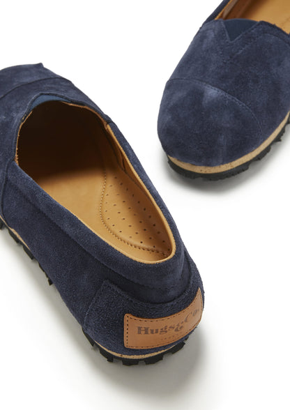 Hugs &  Co.  Women's Chukka Espadrilles, Navy Blue Suede